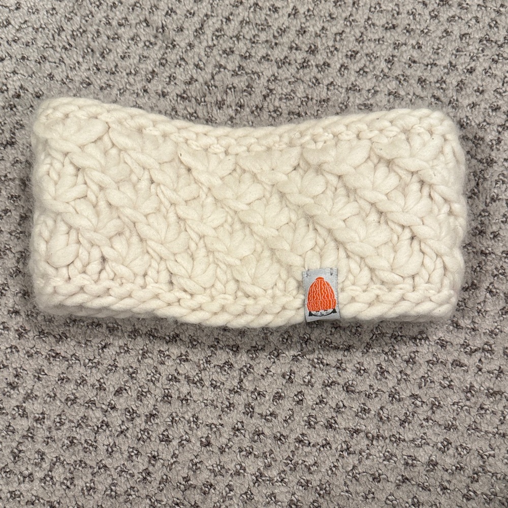 Elegant Cream Knit Headband